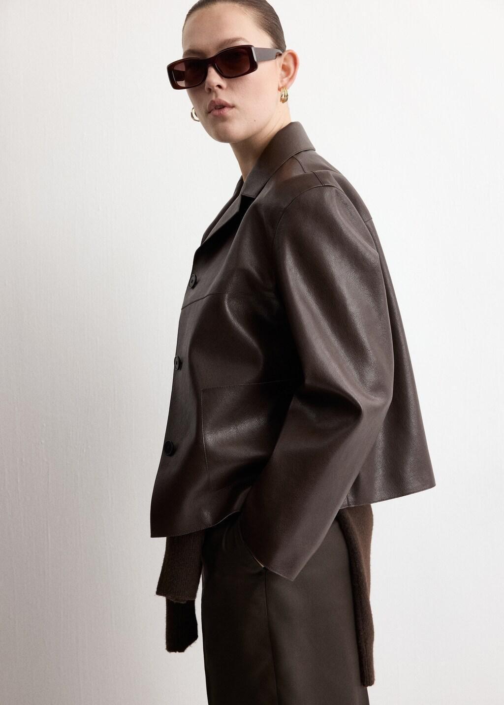 Brown High-Waisted Lyocell Pants, 0201_32, large image number 6