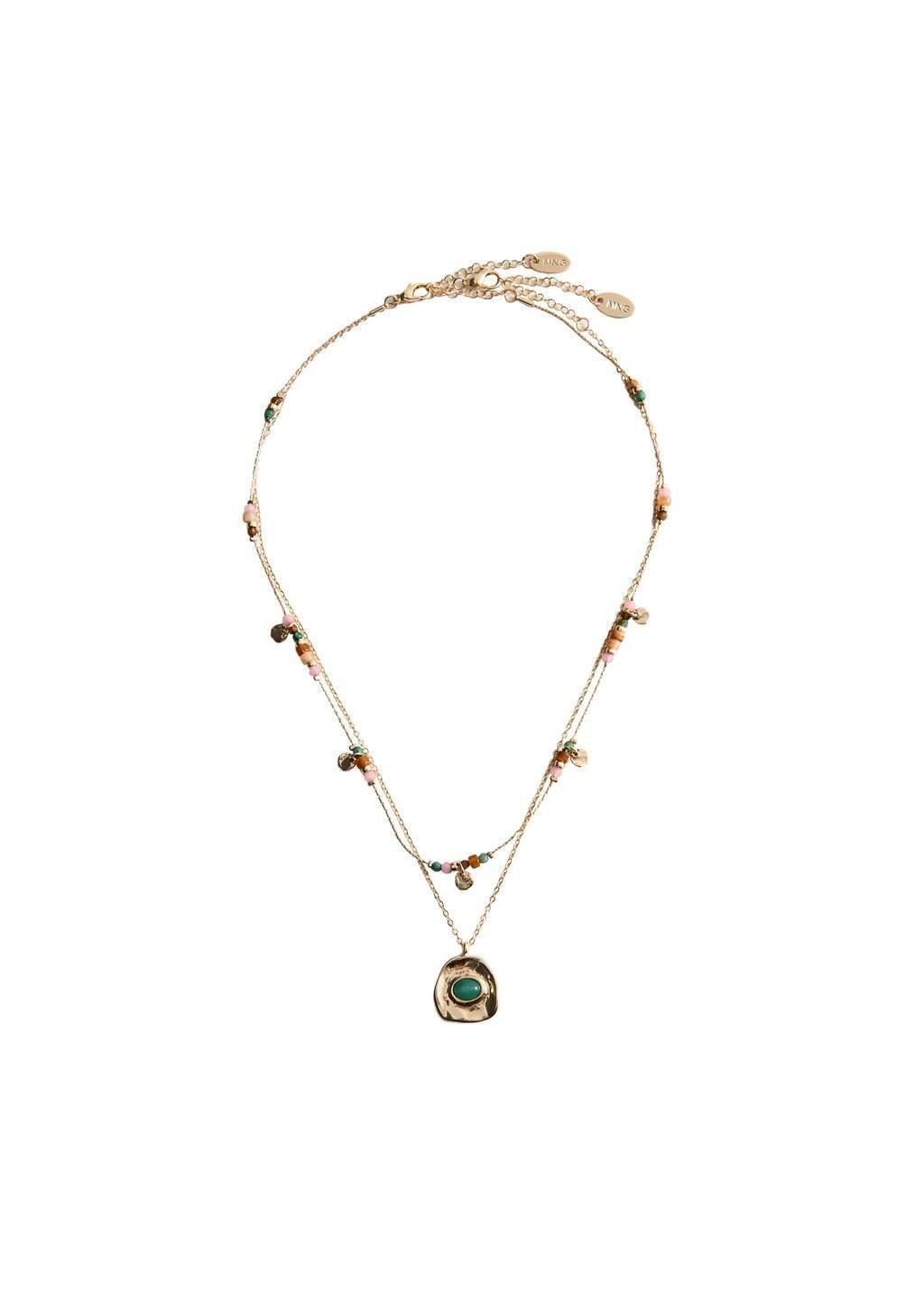 Gold Mixed Double Necklace, Gold, large image number 2