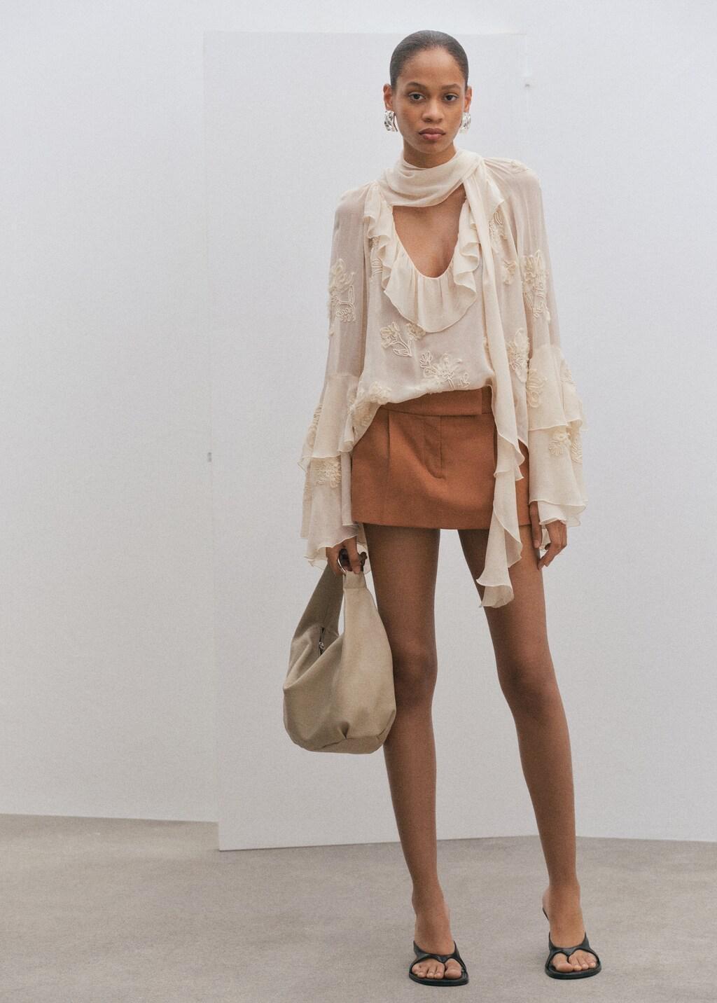 Pink Lt Pastel Mini-Skirt With Pleats, Light-Pastel Pink, large image number 0