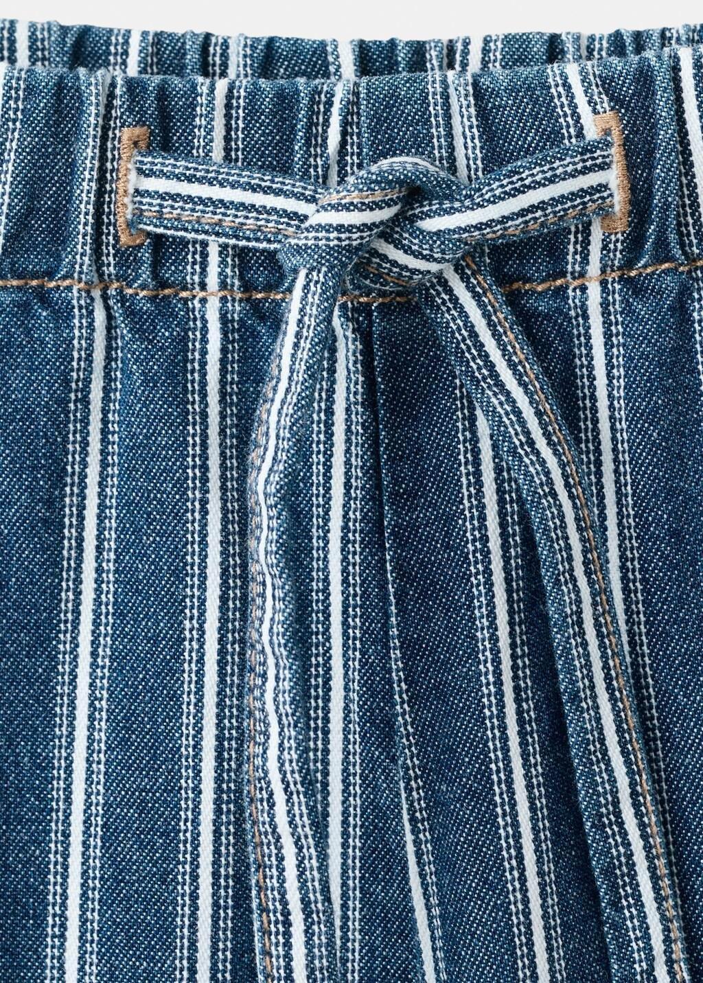 Blue Striped Jeans, Medium Blue, large image number 1