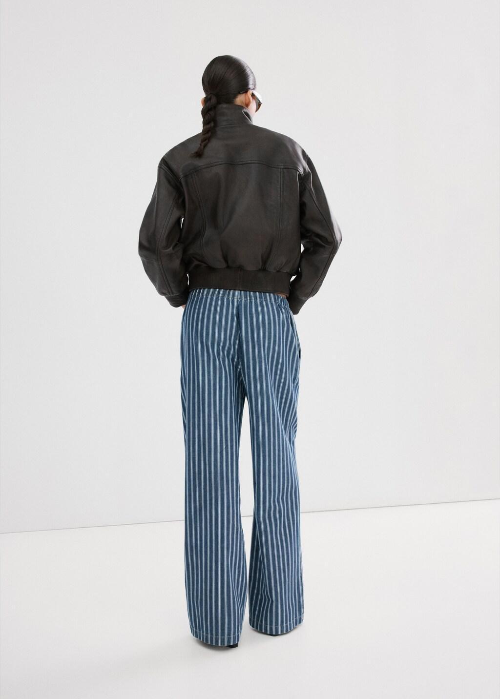 Blue Striped Jeans, Medium Blue, large image number 2
