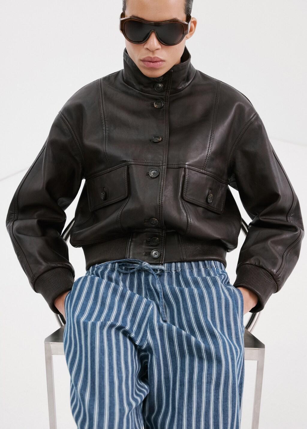 Blue Striped Jeans, Medium Blue, large image number 4