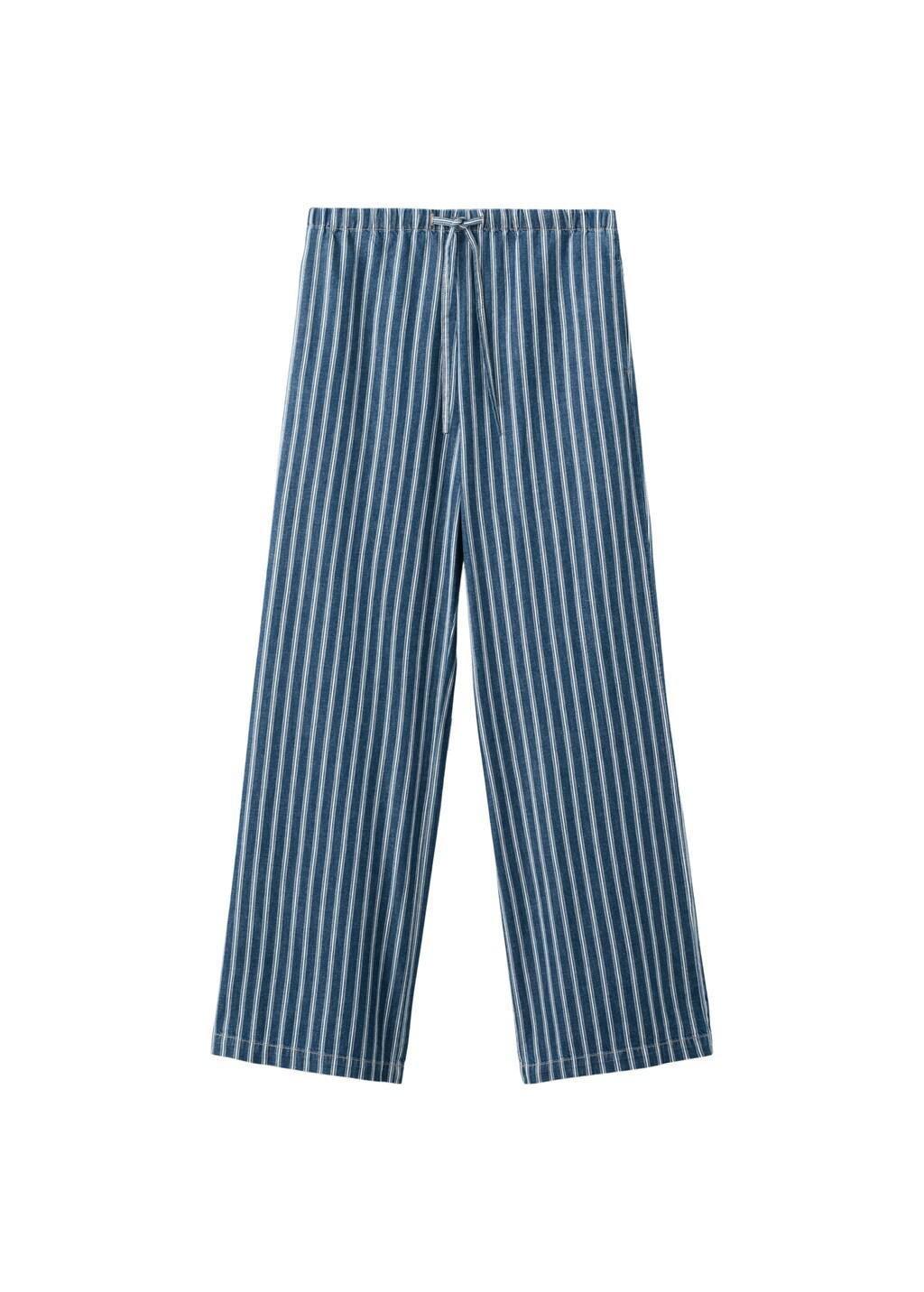Blue Striped Jeans, Medium Blue, large image number 6