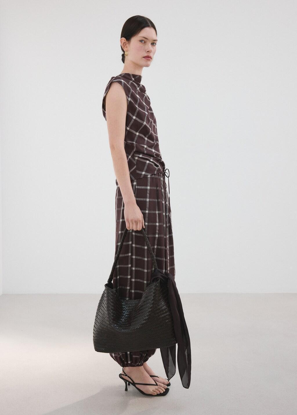 Burgundy Fitted Top With Draped Neckline, Dark Red, medium