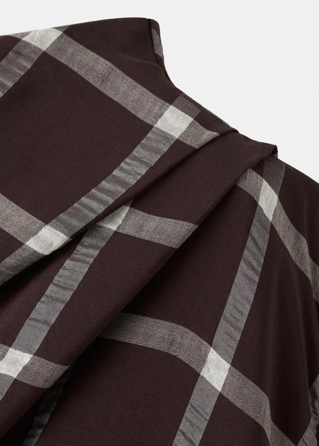 Burgundy Fitted Top With Draped Neckline, Dark Red, medium