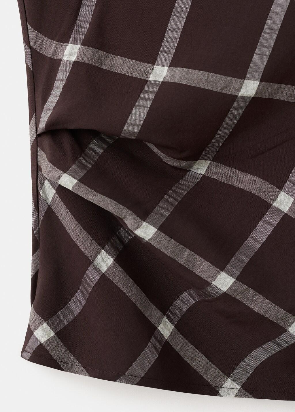 Burgundy Fitted Top With Draped Neckline, Dark Red, large image number 5