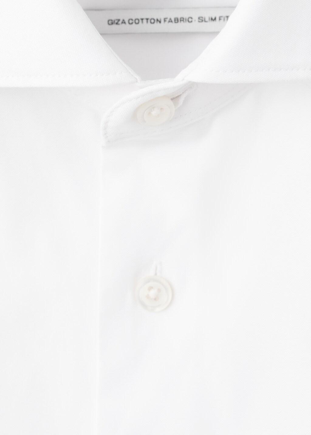 White 100% Cotton Slim Fit Shirt, White, large image number 5