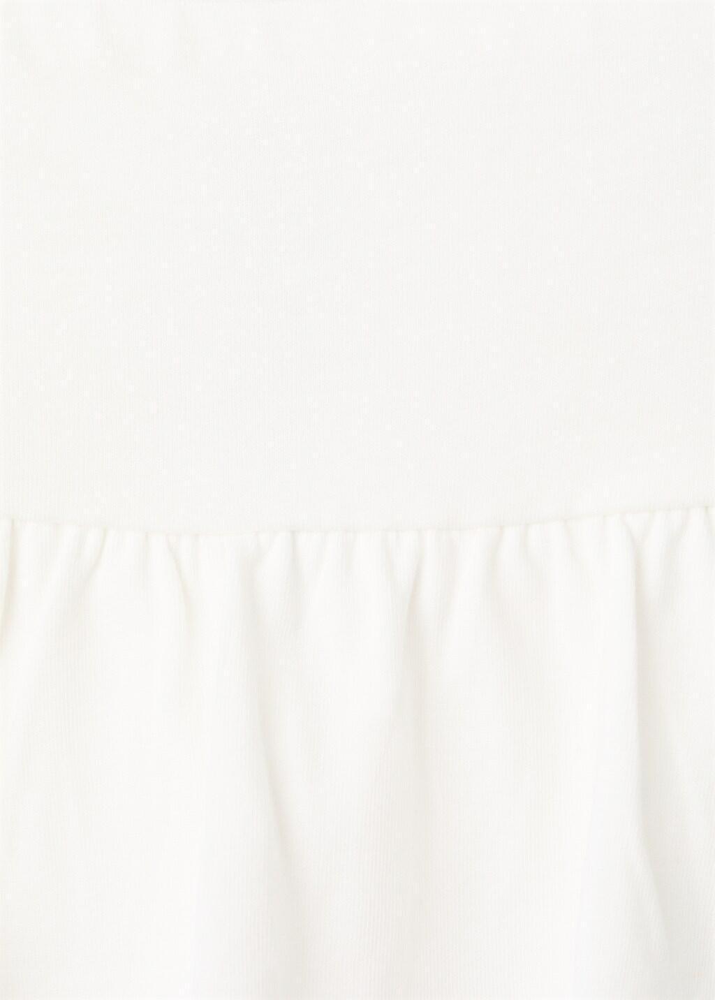 White Ruffled Cotton Skirt, Kids Girl, Natural White, large image number 0
