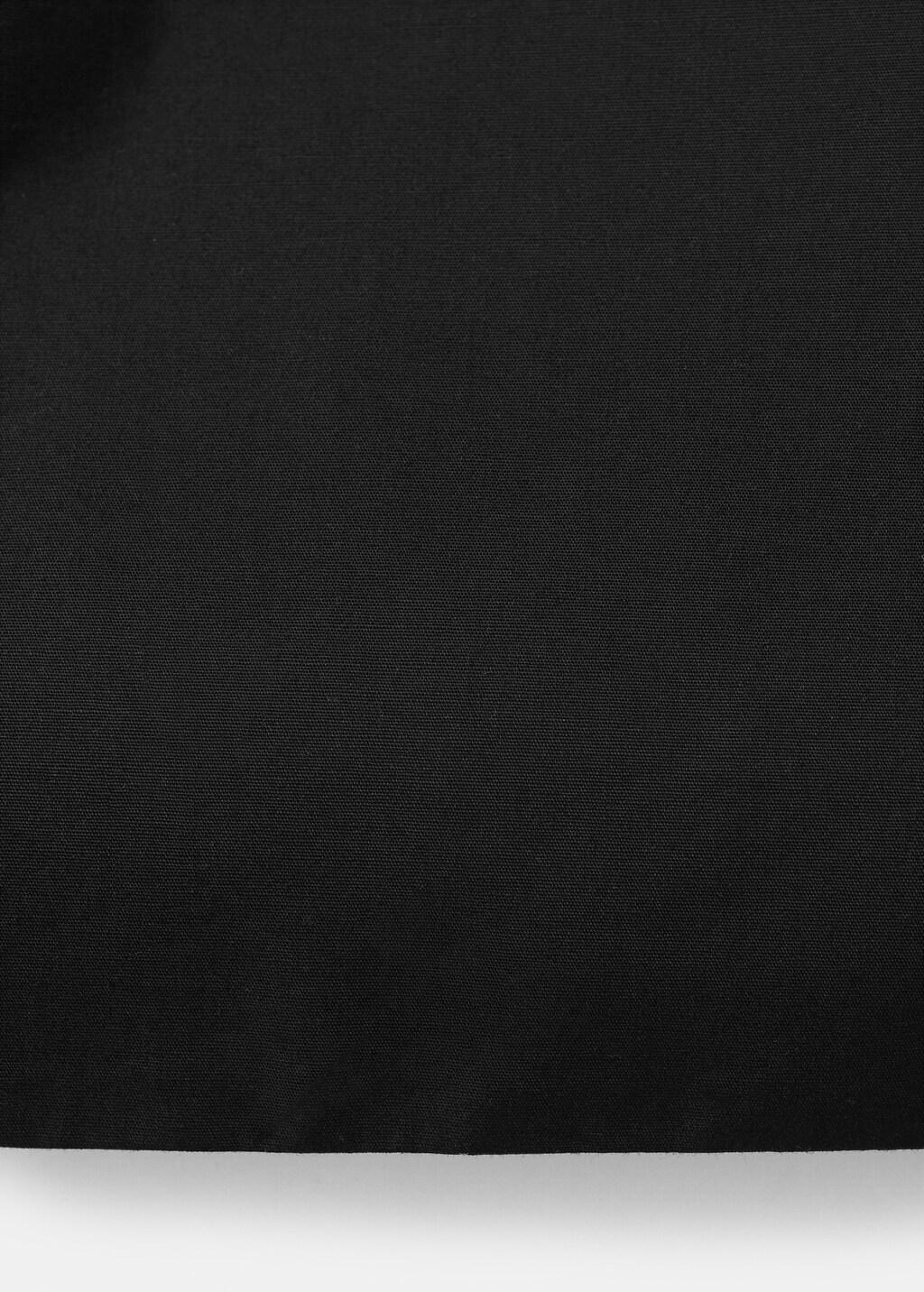 Black Cotton Crop Top, Black, large image number 4