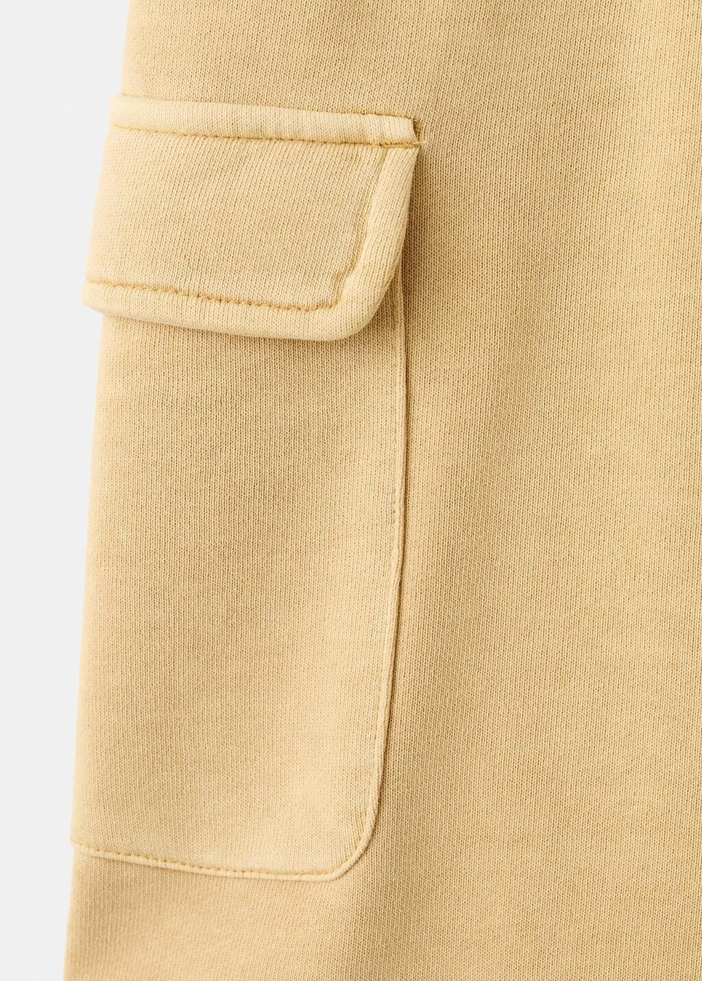 Yellow Drawstring Cargo Bermuda Shorts, Kids Boys, Medium Yellow, large image number 0
