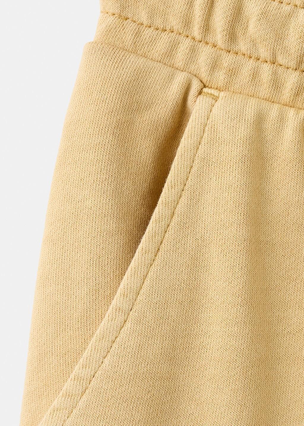 Yellow Drawstring Cargo Bermuda Shorts, Kids Boys, Medium Yellow, large image number 2