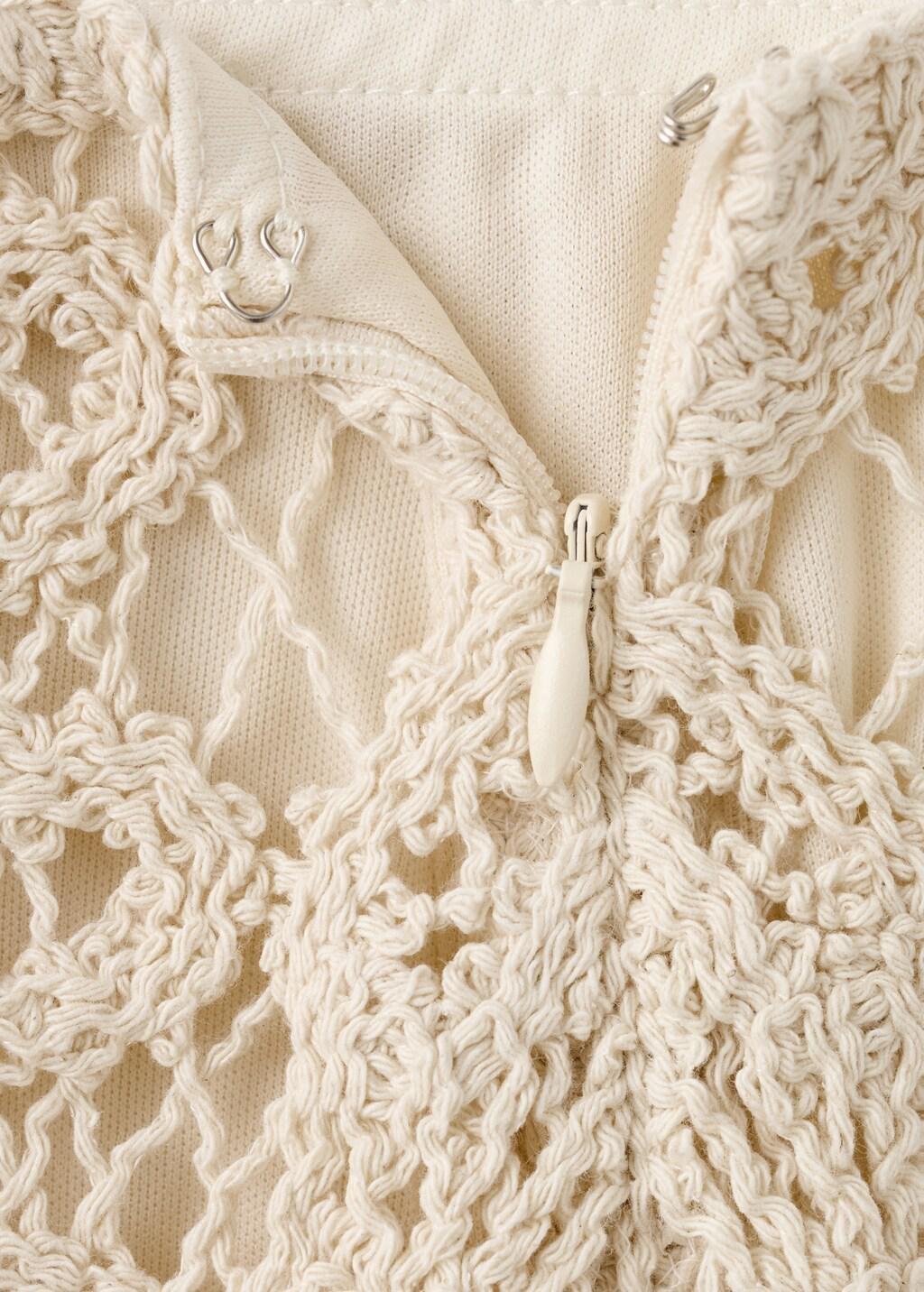 Brown Lt Pastel Openwork Knitted Skirt, 0201_07, large image number 1