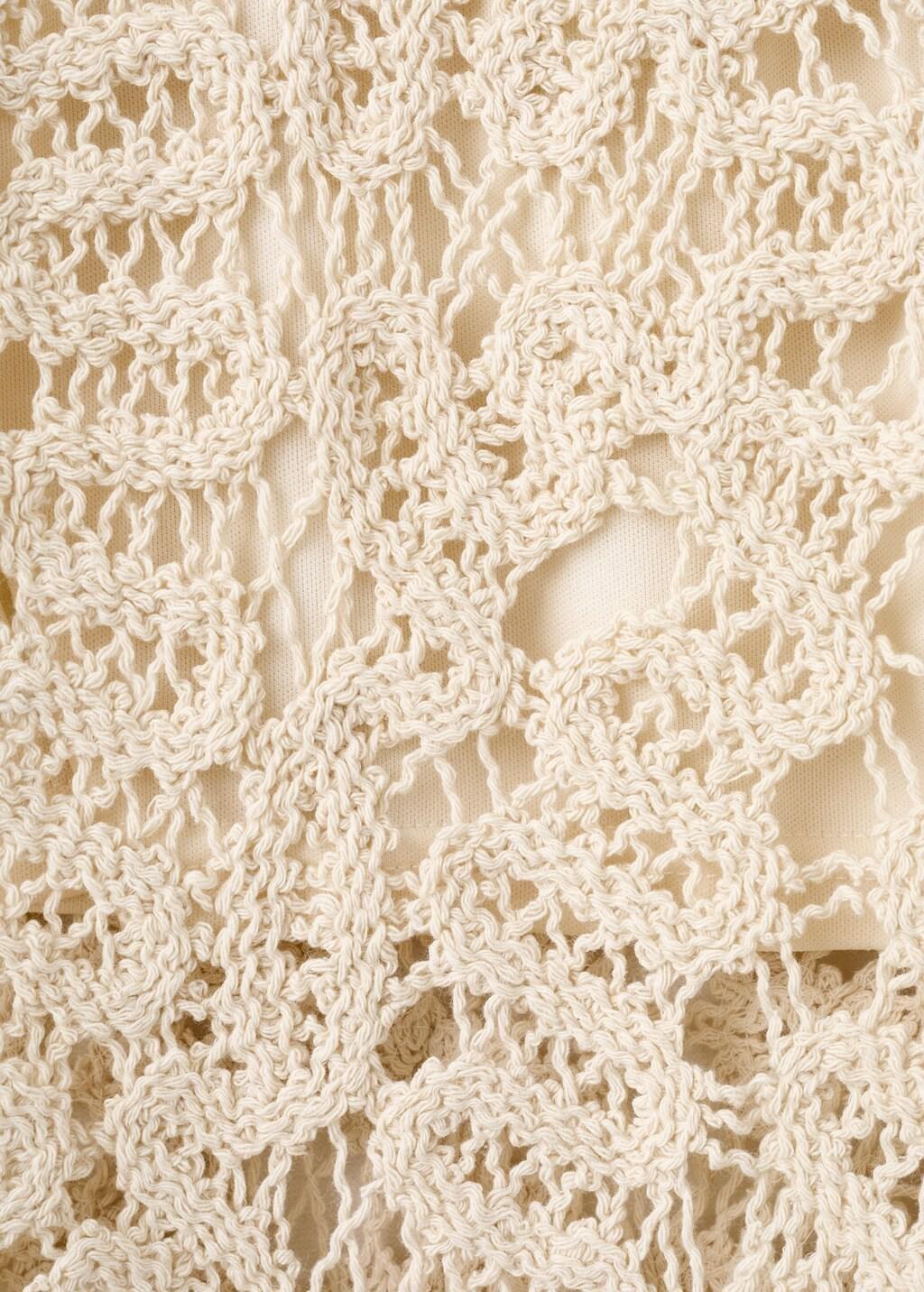 Brown Lt Pastel Openwork Knitted Skirt, 0201_07, large image number 5