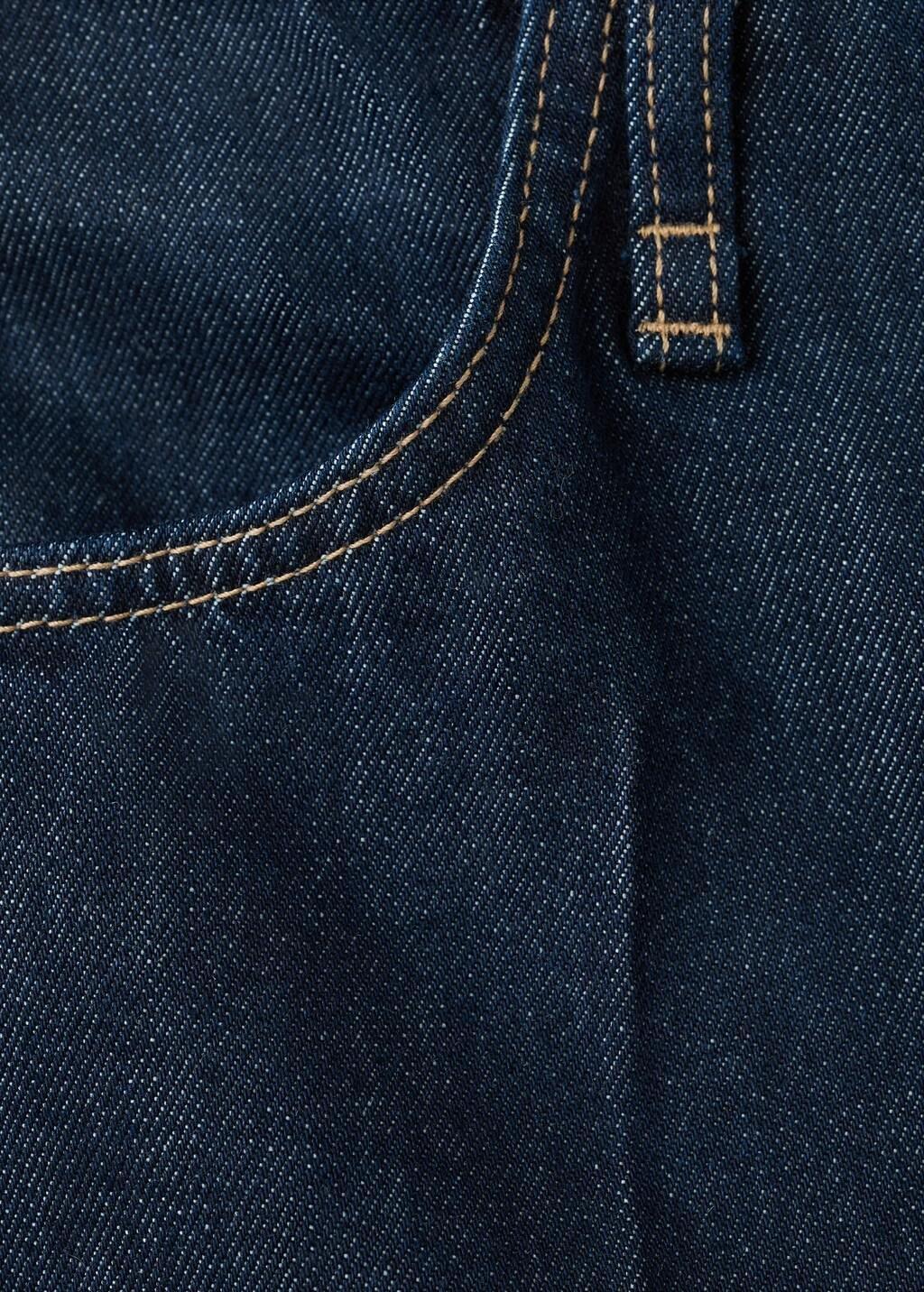 Blue Mid-Rise Denim Bermuda Jorts, Open Blue, large image number 5