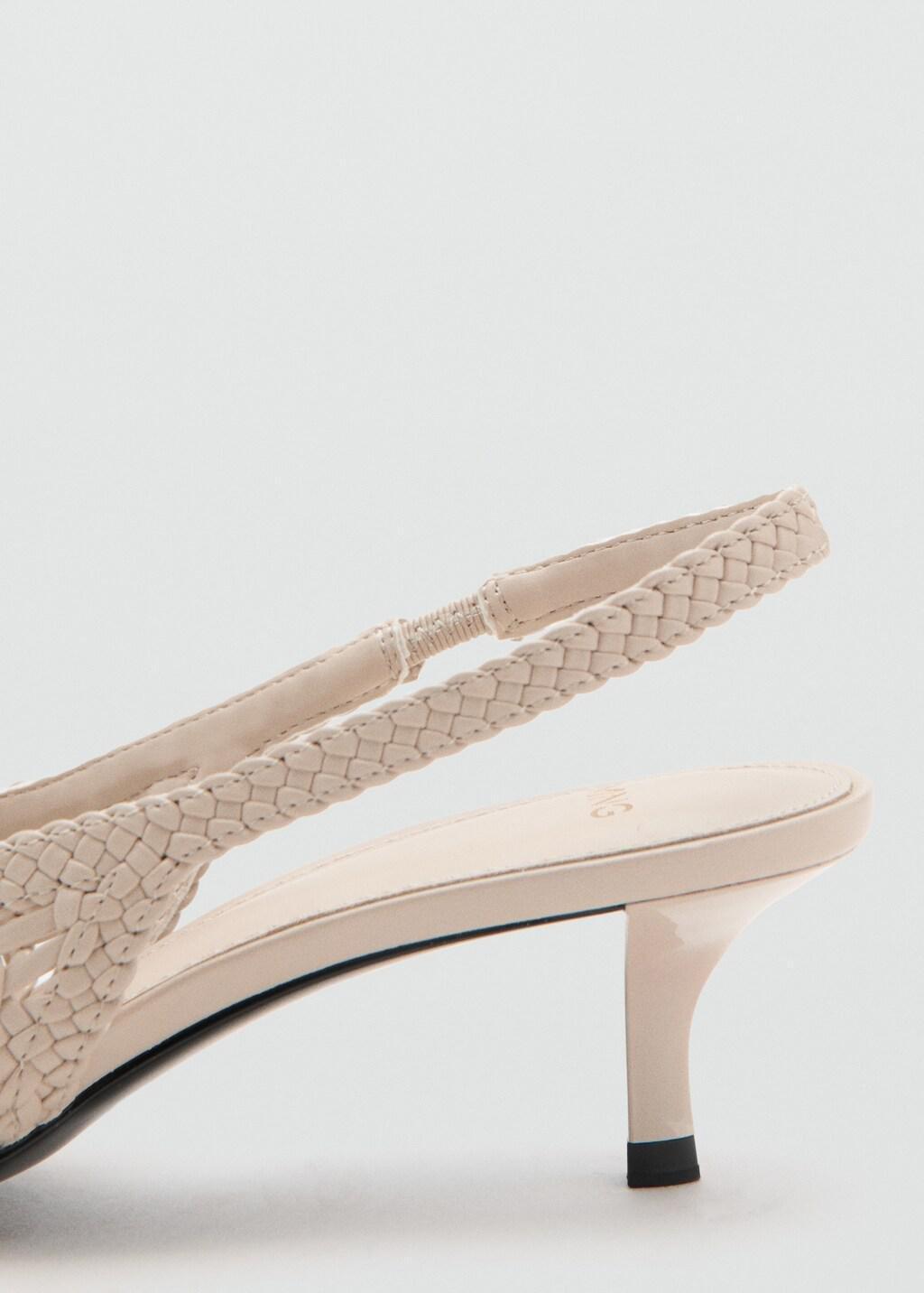 Beige Woven Toe Cap Shoe, Light Beige, large image number 1