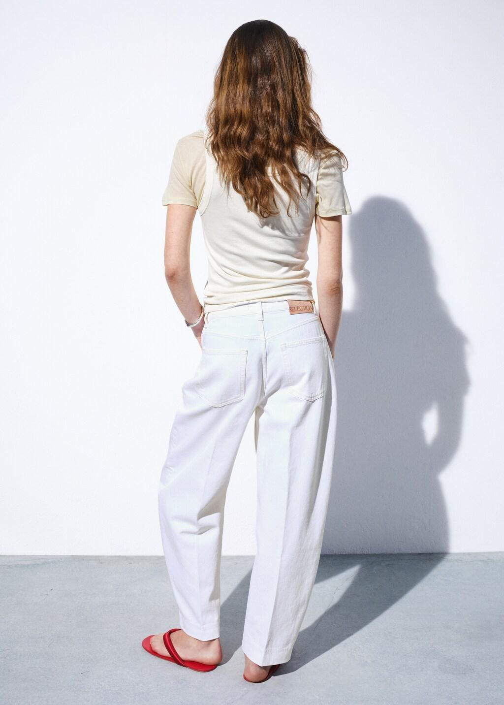 White High-Rise Balloon Jeans, Natural White, medium