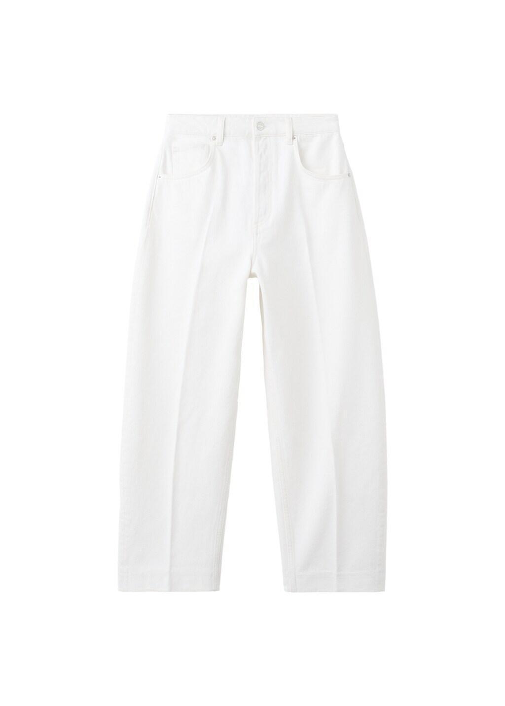 White High-Rise Balloon Jeans, Natural White, large image number 7
