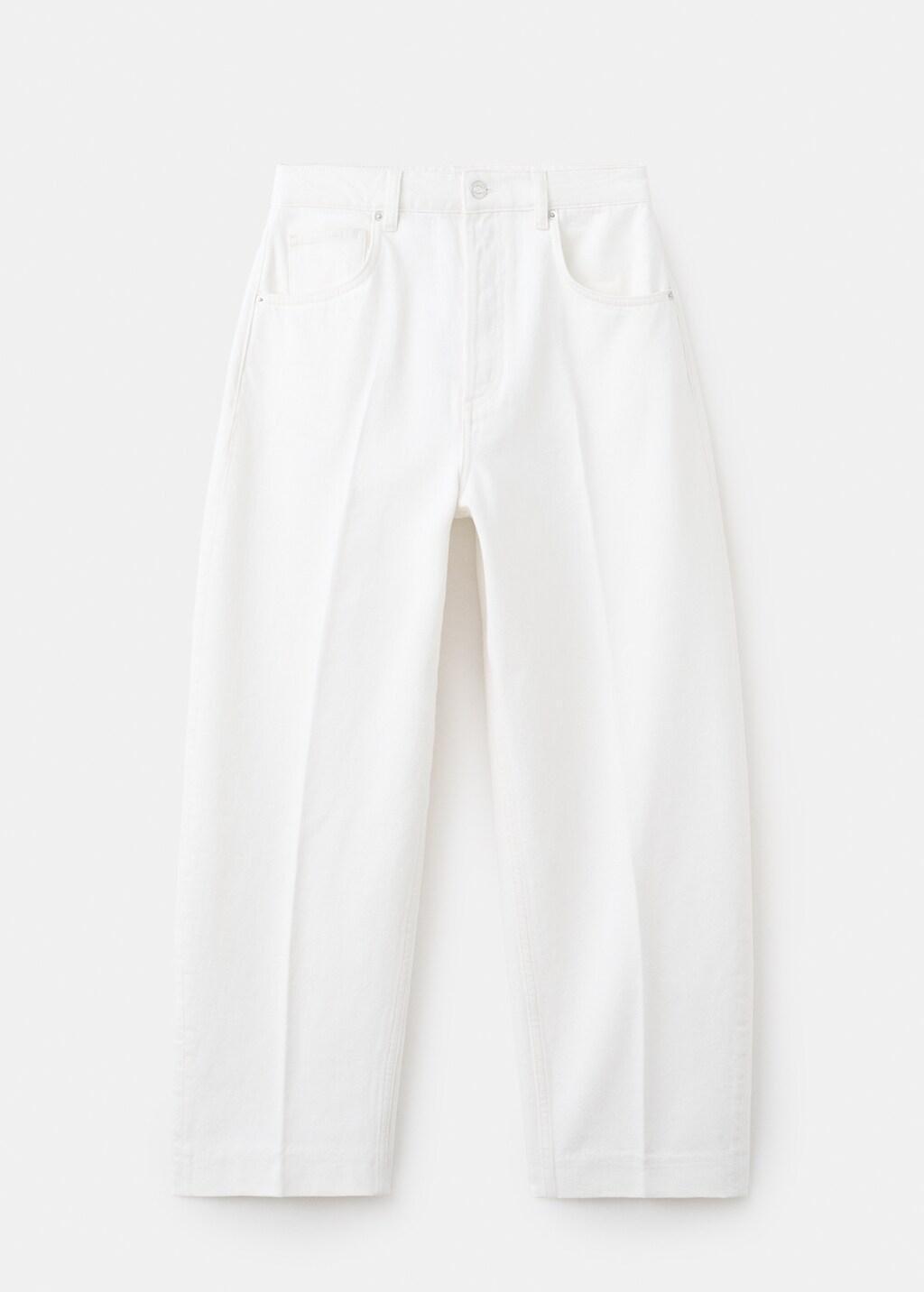 White High-Rise Balloon Jeans, Natural White, large image number 8