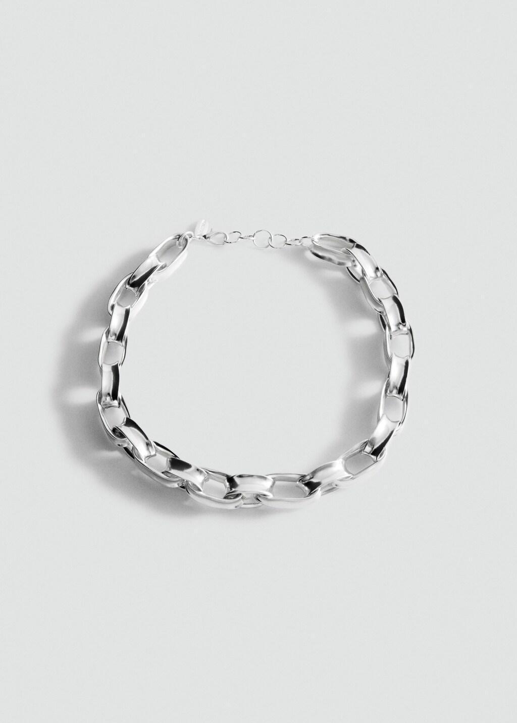 Silver Link Chain Necklace, Silver, large image number 4