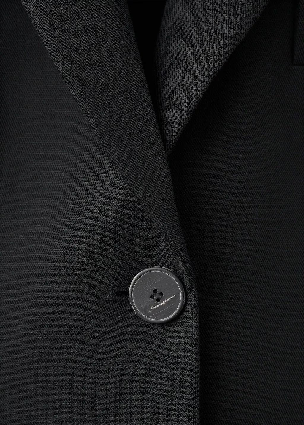 Black Fitted Suit Blazer, 0201_99, large image number 1