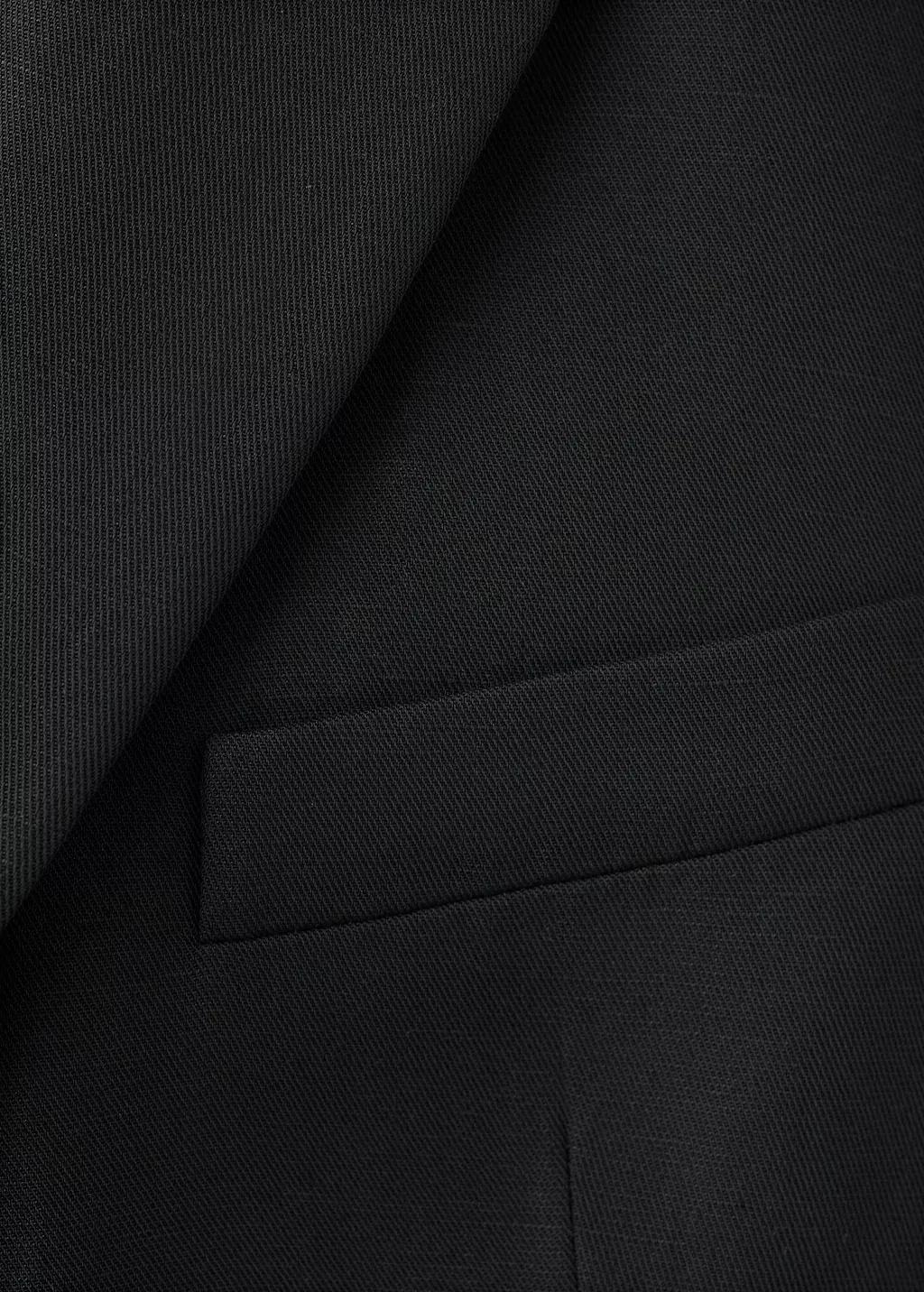 Black Fitted Suit Blazer, 0201_99, large image number 5