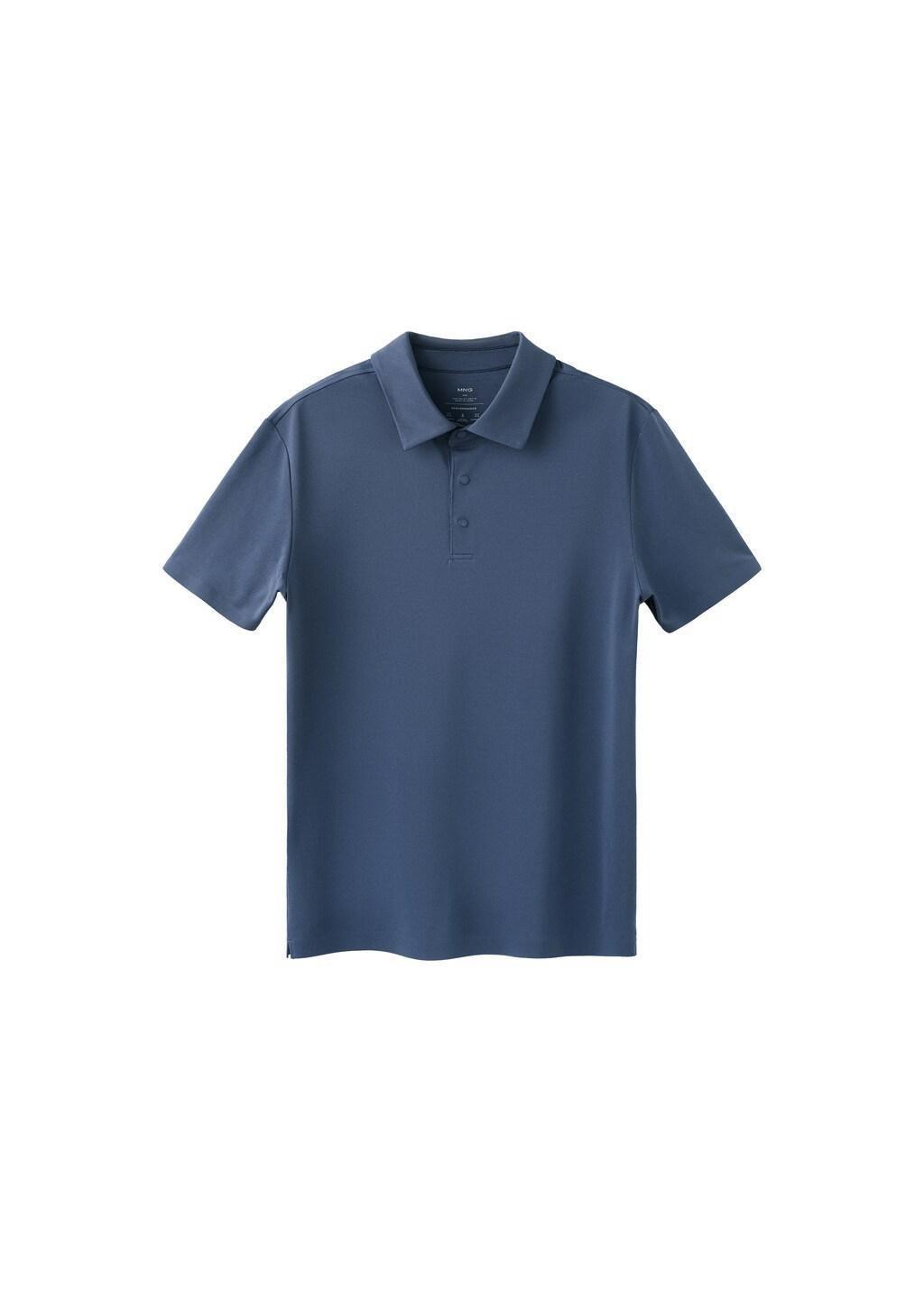 Blue Coolmax Slim Fit Polo Shirt, Medium Blue, large image number 6