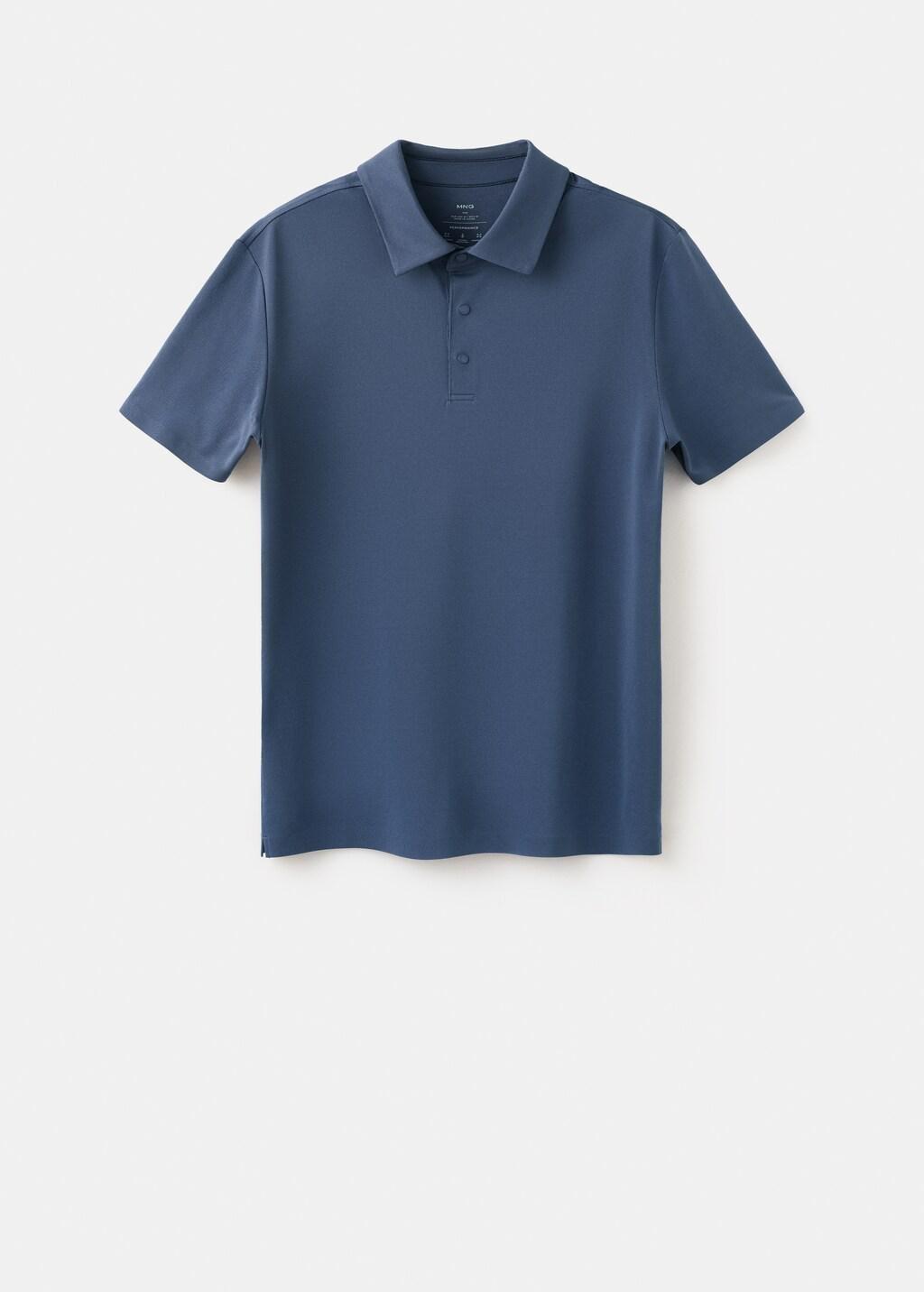 Blue Coolmax Slim Fit Polo Shirt, Medium Blue, large image number 7