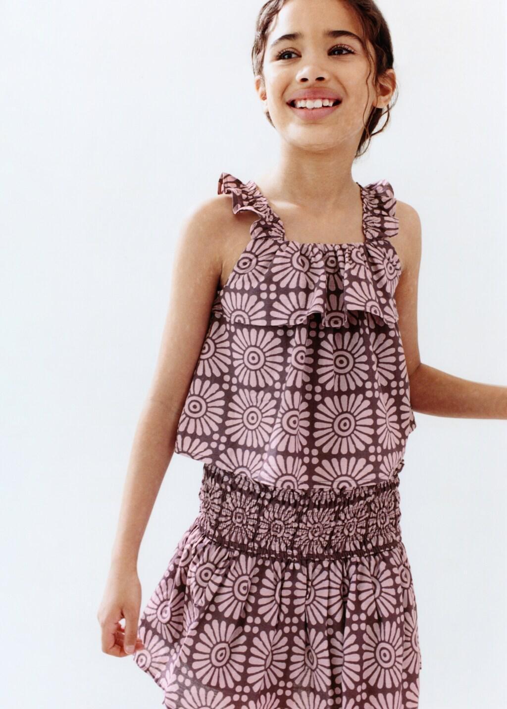 Purple Lt Pastel Ruffles Printed Blouse, Kids Girl, 0201_68, large image number 3