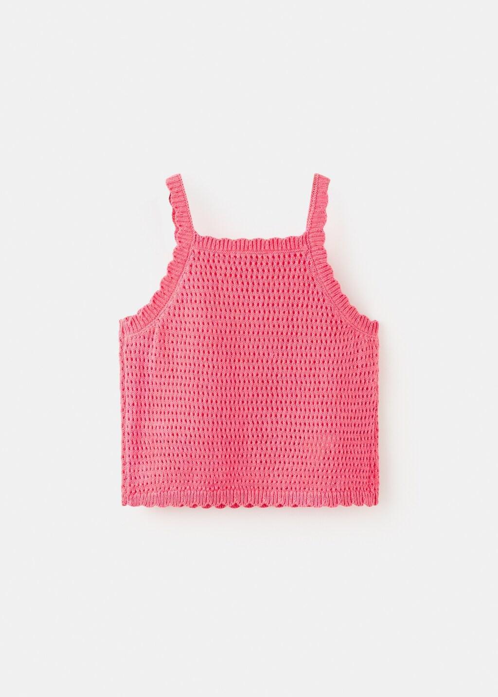 MEDIUM PINK Crochet top, Kids Girl, 0201_89, large image number 2