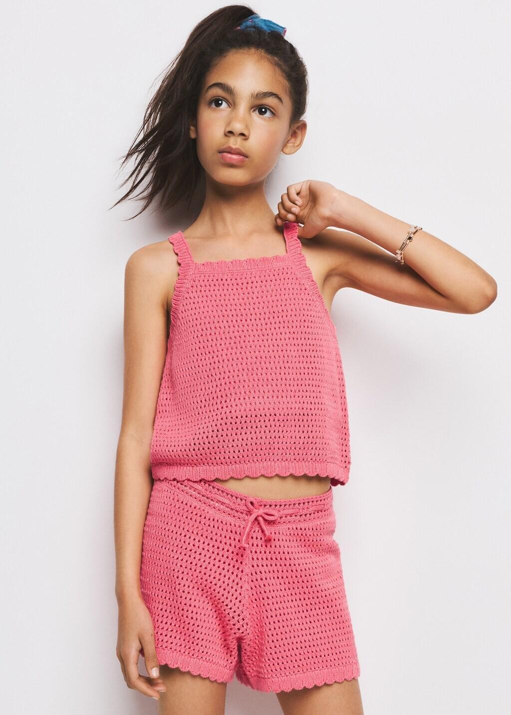 MEDIUM PINK Crochet top, Kids Girl, 0201_89, large image number 3