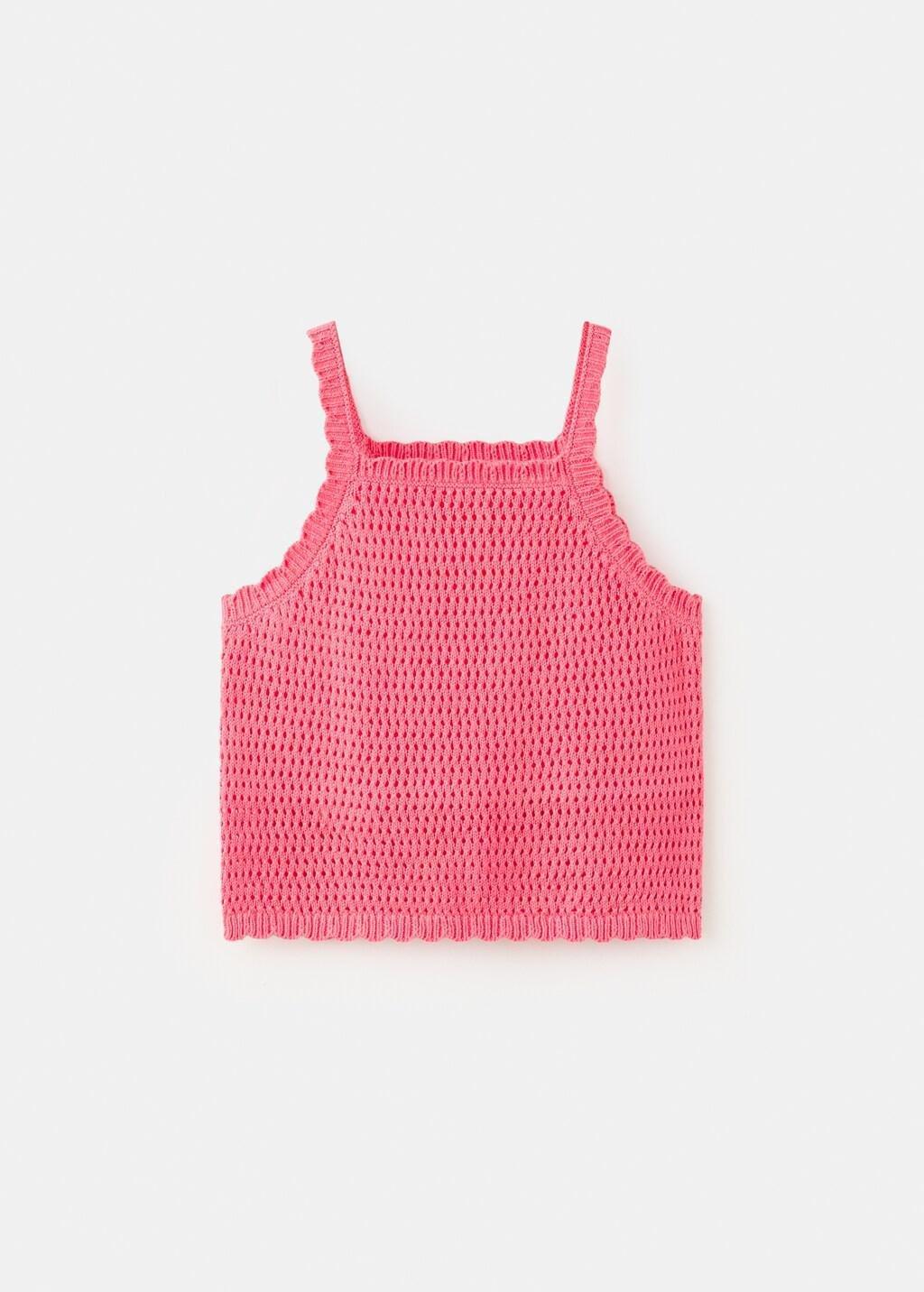 MEDIUM PINK Crochet top, Kids Girl, 0201_89, large image number 6