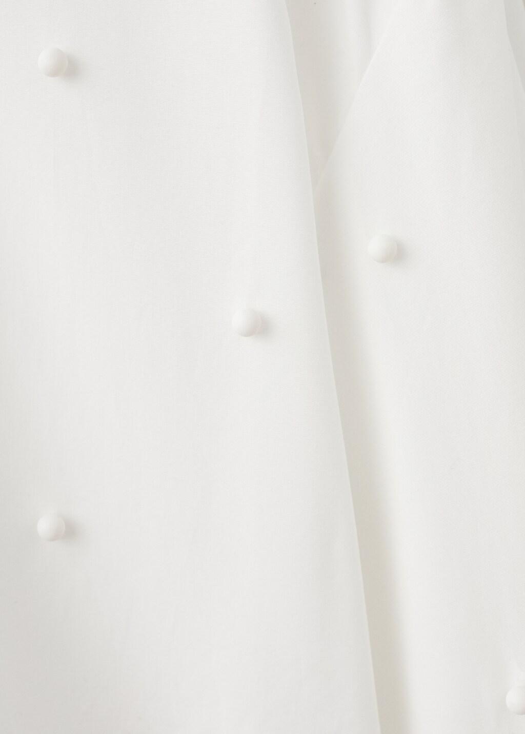 Cream Lyocell Pearl Blouse, 0201_02, large image number 1