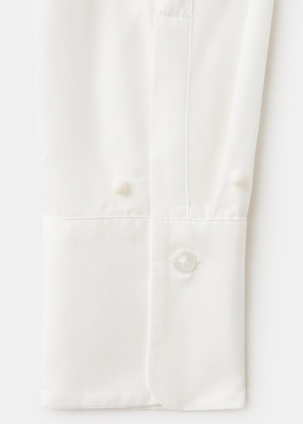 Cream Lyocell Pearl Blouse, 0201_02, large image number 5