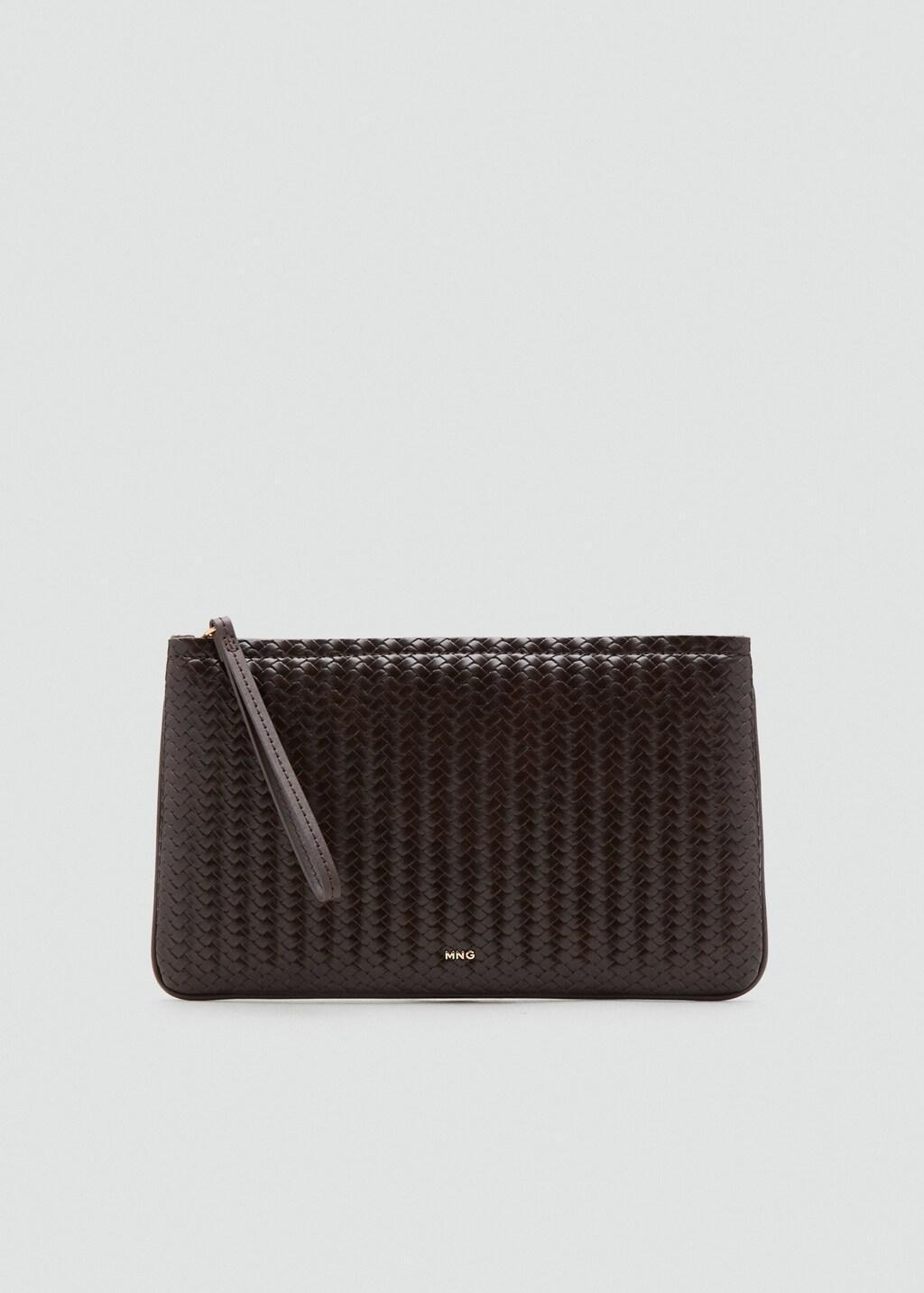 DARK BROWN Braided pouch, Dark Brown, large image number 3