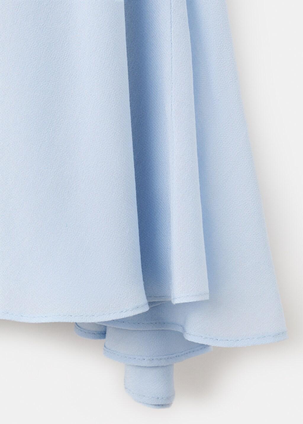 Blue Lt Pastel Asymmetrical Pleated Dress, 0201_50, large image number 5