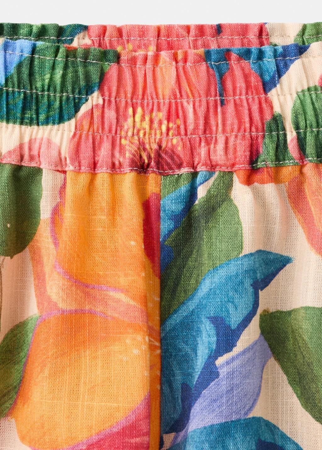 ORANGE Tropical-print shorts, Kids Girl, 0201_20, large image number 1