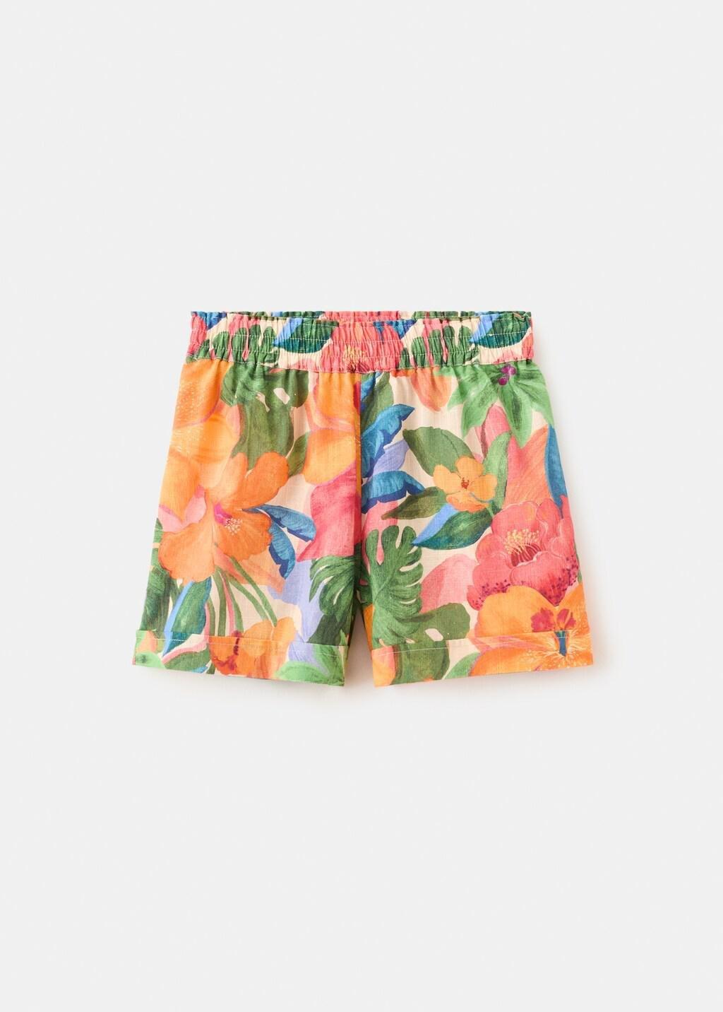 ORANGE Tropical-print shorts, Kids Girl, 0201_20, large image number 7
