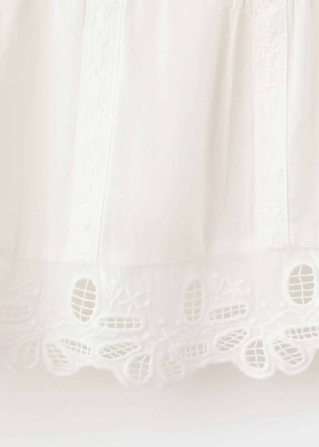 Beige Embroidered Details Blouse, Kids Girl, Light Beige, large image number 3