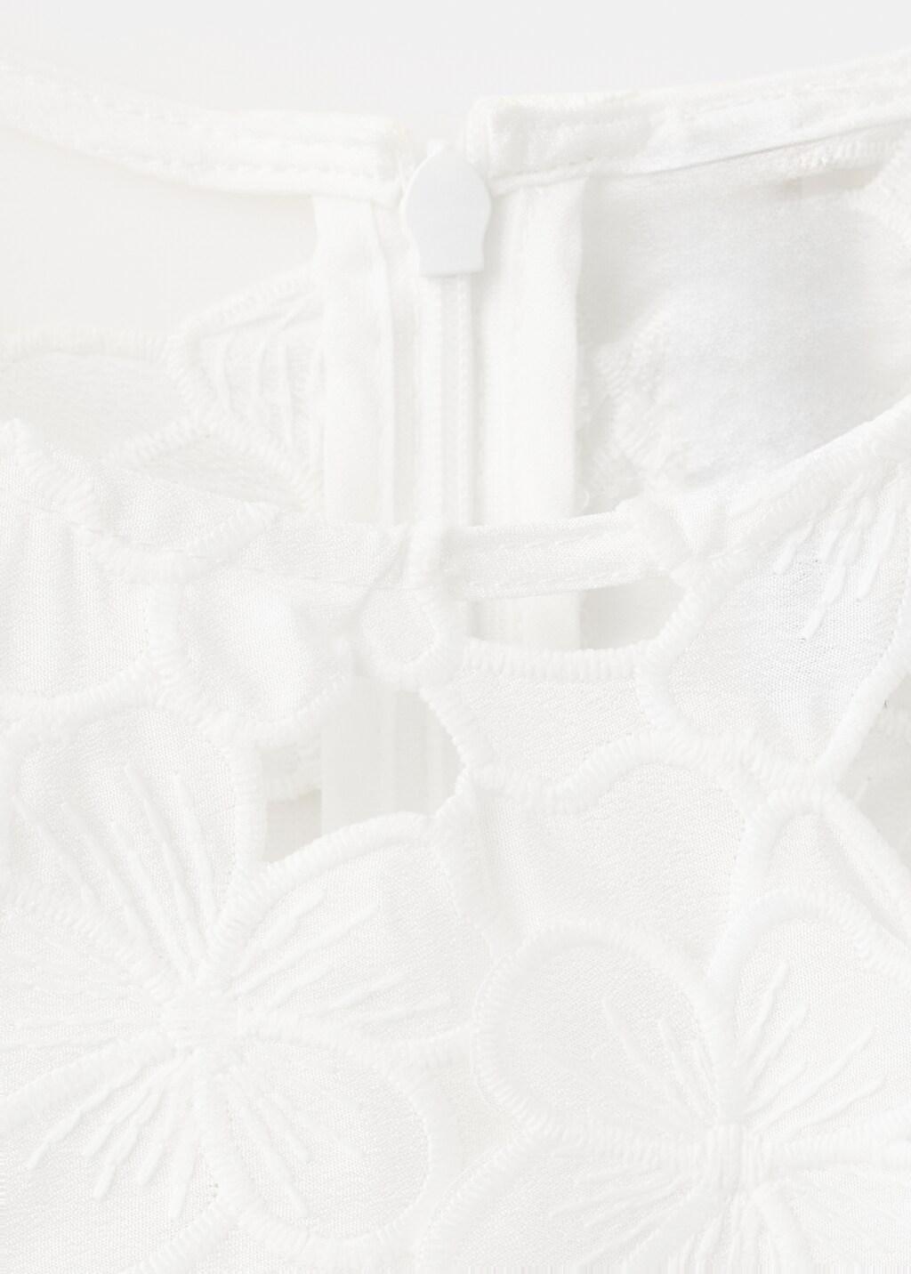 White Embroidered Broderie Anglaise Top, Natural White, large image number 1
