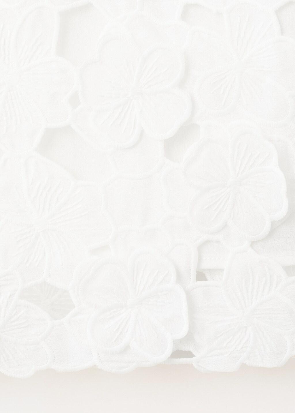 White Embroidered Broderie Anglaise Top, Natural White, large image number 5