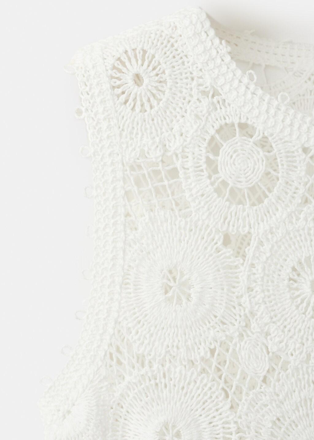 White Embroidered Top With Openwork Details, 0201_02, large image number 1