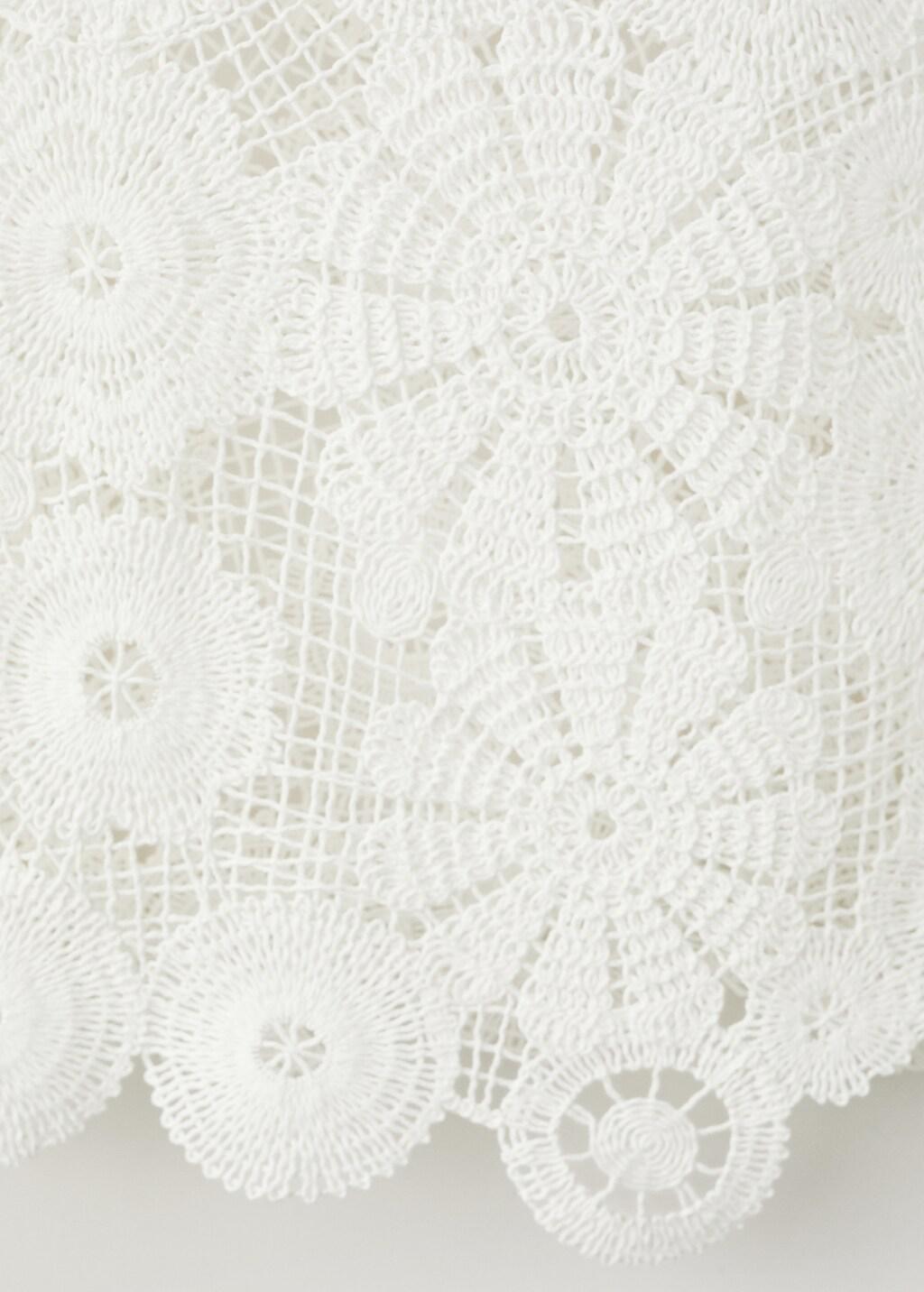 White Embroidered Top With Openwork Details, 0201_02, large image number 5
