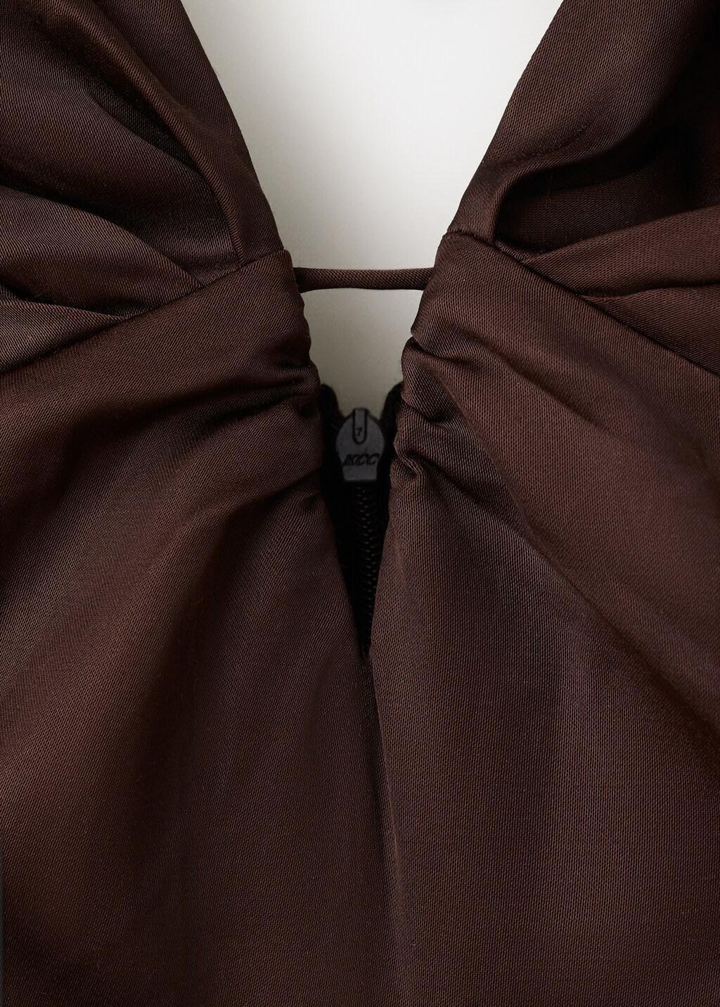 Brown Long Jumpsuit With V-Neck, 0201_32, large image number 1