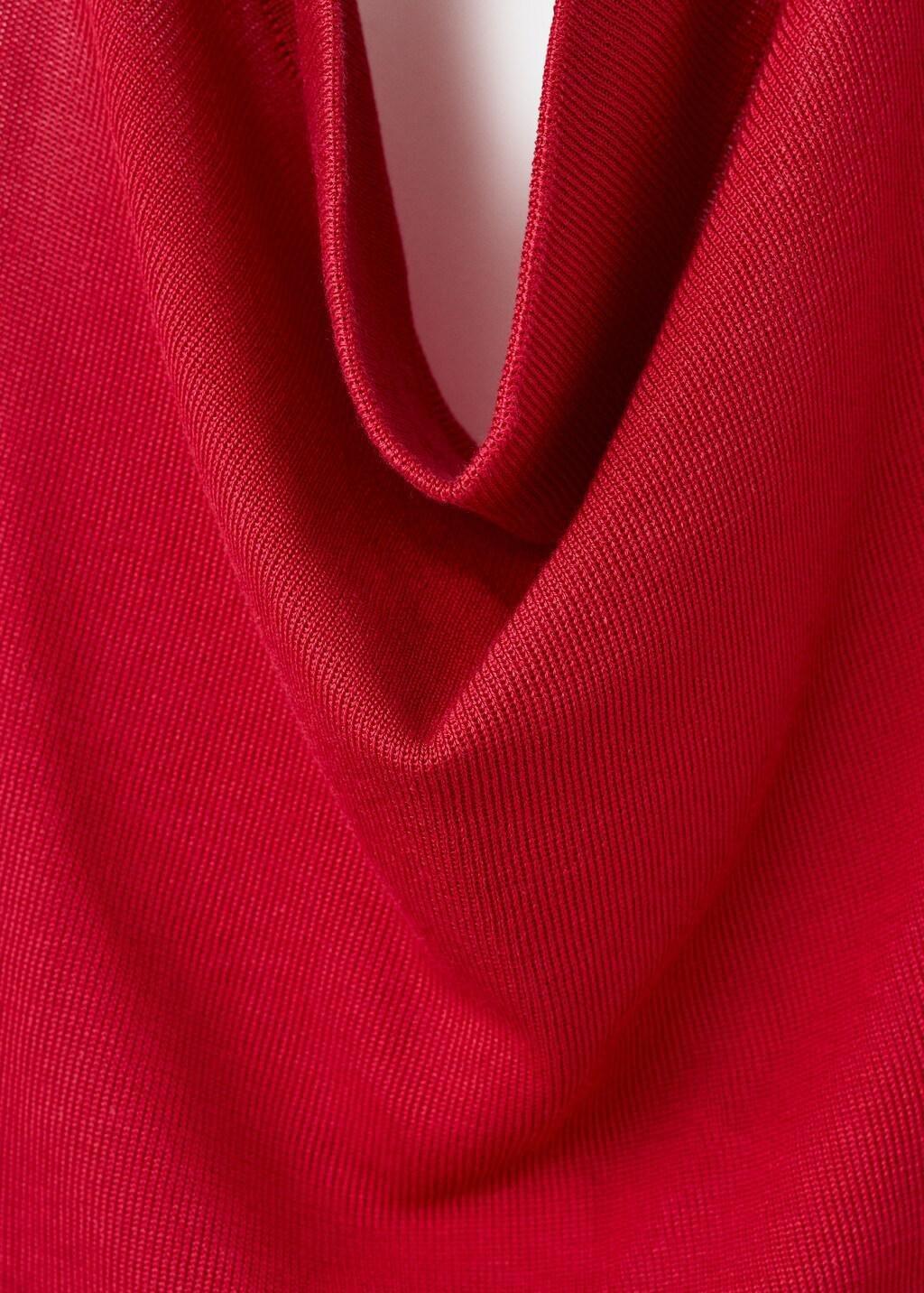 Red Halter-Neck Lyocell Top, Red, large image number 1
