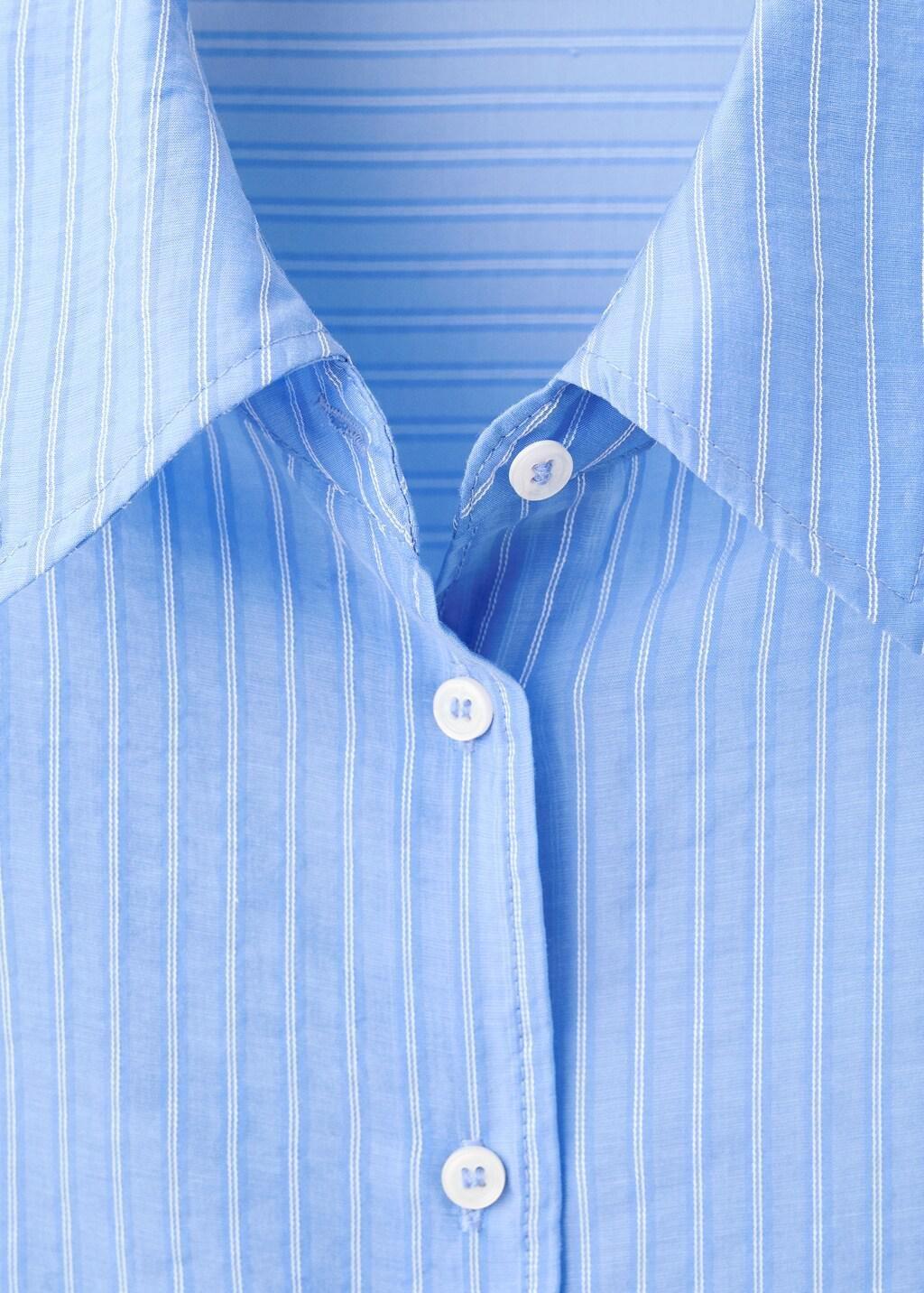 Blue Lt Pastel Striped Lyocell Shirt, 0201_50, large image number 1
