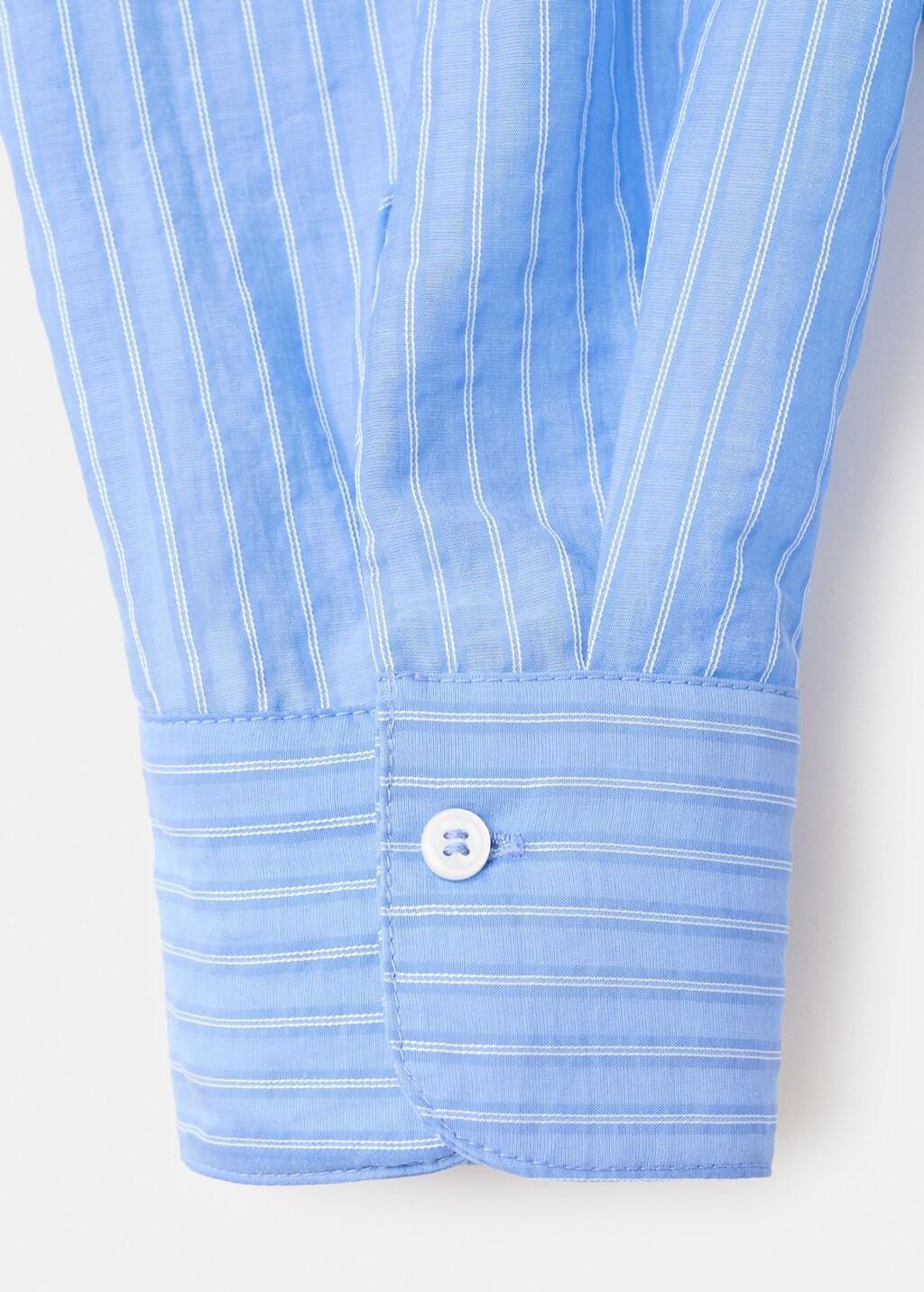 Blue Lt Pastel Striped Lyocell Shirt, 0201_50, large image number 5