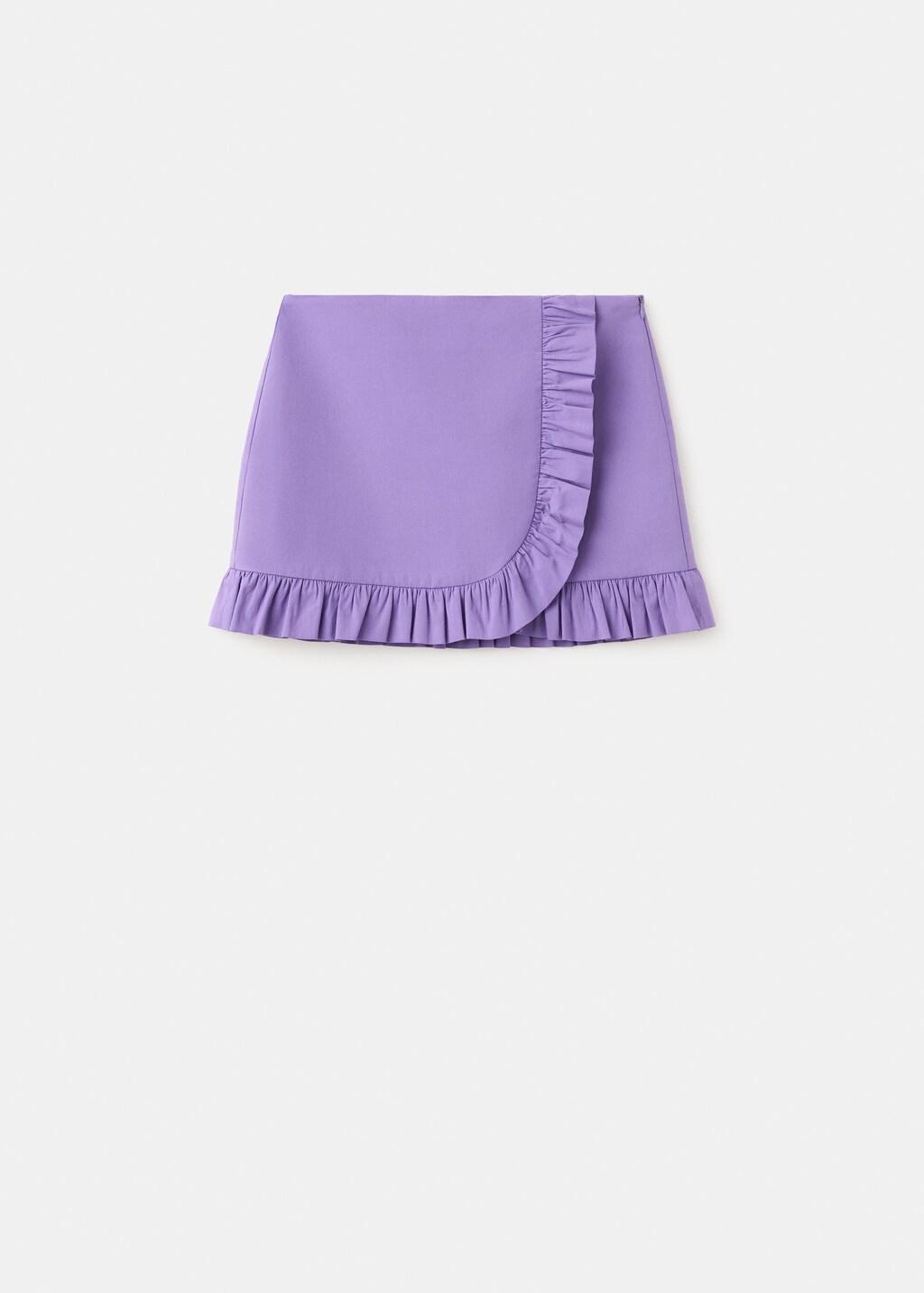 Purple Ruffled Short Skirt, Medium Purple, large image number 5
