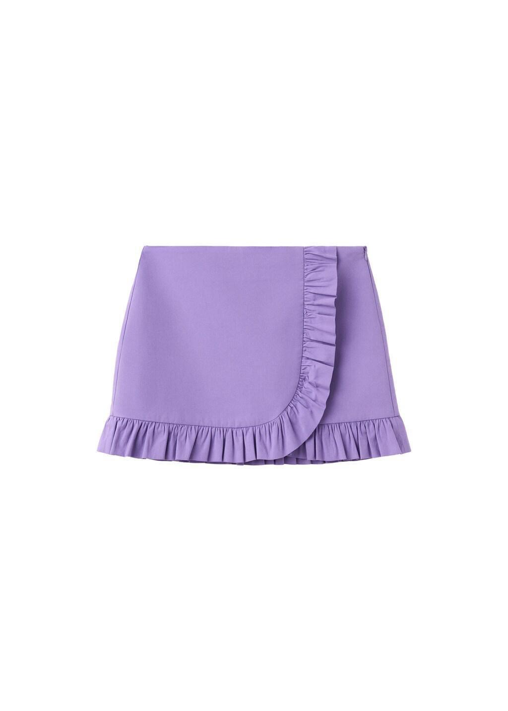 Purple Ruffled Short Skirt, Medium Purple, large image number 6