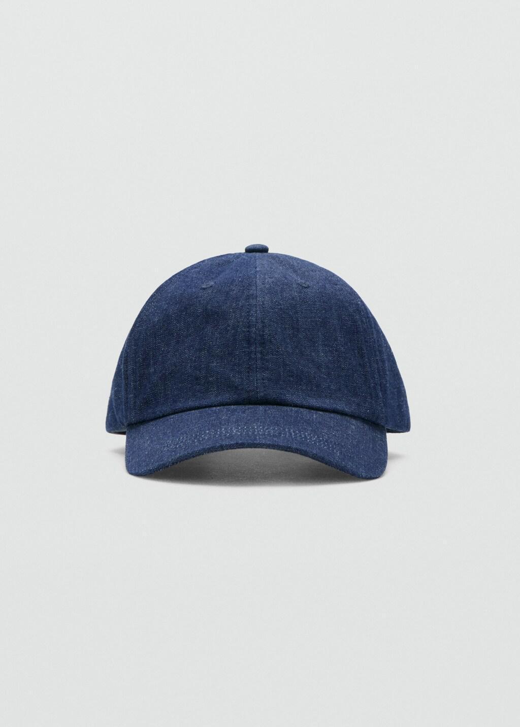 Navy 100% Cotton Denim Cap, 0201_56, medium