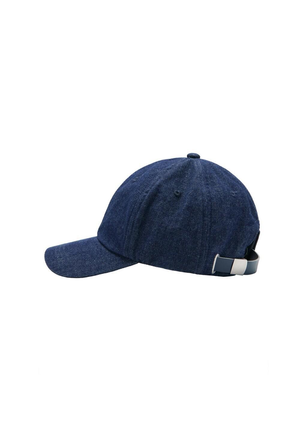 Navy 100% Cotton Denim Cap, 0201_56, medium